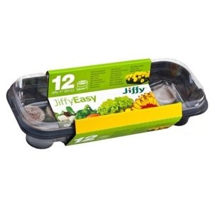 Jiffy Products Minipařeniště GH-12 + 12 ks rašelinových tablet Jiffy-7®, 27 x 11,5 x 6 cm