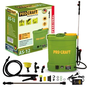 Procraft AS-12 12V - akumulátorový postřikovač (s 8,0 Ah akumulátorem a nabíječkou)