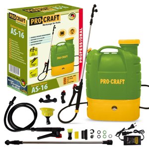 Procraft AS-16 16V - akumulátorový postřikovač (s 8,0 Ah akumulátorem a nabíječkou)