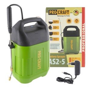 Procraft AS2-5 12V - akumulátorový postřikovač (s 2,0 Ah akumulátorem a nabíječkou)