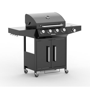 Riwall PRO RGG 41 - plynový gril 15 kW se čtyřmi hořáky a bočním vařičem