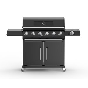 Riwall PRO RGG 61 EXL - luxusní plynový gril 24 kW se šesti hořáky a bočním vařičem
