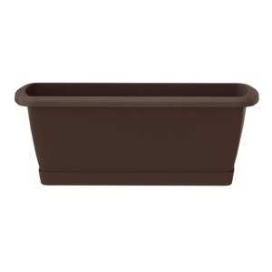 Prosperplast Truhlík s miskou RESPANA SET 49 cm - hnědý