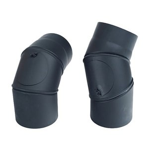 KOVOKRAUS Koleno kouřové 120mm stavitelné / 0 - 90° silnostěnné s čistícím otvorem 1,5mm
