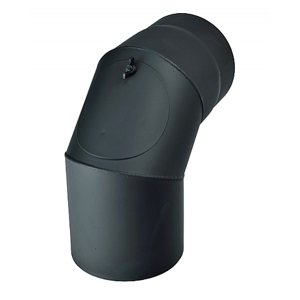 KOVOKRAUS Koleno kouřové silnostěnné s čistícím otvorem 150mm / 90° silnostěnné 1,5mm