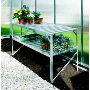 LANIT PLAST, s.r.o. AL regál VITAVIA 120x52 cm dvoupolicový stříbrný LG13