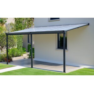 LANIT PLAST, s.r.o. hliníková pergola LANITPLAST WALL 53 antracit + opál PC LG2130