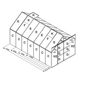 LANIT PLAST, s.r.o. náhradní prosklení pro skleník VITAVIA URANUS 9900 PC 4 mm LG2541