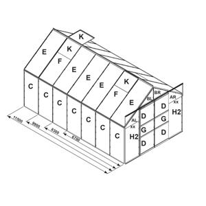 LANIT PLAST, s.r.o. náhradní prosklení pro skleník VITAVIA URANUS 11500 PC 4 mm LG2543