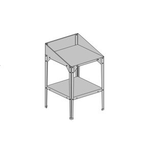 LANIT PLAST, s.r.o. ocelový regál LANITPLAST 60x60x41/81 cm dvoupolicový stříbrný GSE3 LG2712