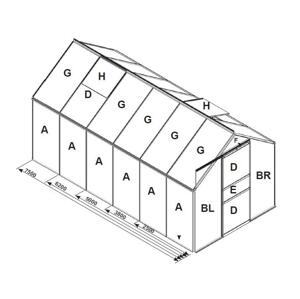 LANIT PLAST, s.r.o. náhradní prosklení pro skleník VITAVIA VENUS 2500 PC 6 mm LG3059