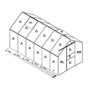 LANIT PLAST, s.r.o. náhradní prosklení pro skleník VITAVIA VENUS 5000 PC 6 mm LG3063