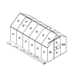 LANIT PLAST, s.r.o. náhradní prosklení pro skleník VITAVIA VENUS 7500 PC 4 mm LG3112