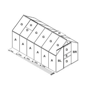 LANIT PLAST, s.r.o. náhradní prosklení pro skleník VITAVIA VENUS 7500 PC 6 mm LG3113