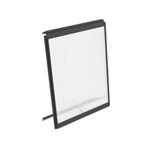 LANIT PLAST, s.r.o. stěnové ventilační okno černé VITAVIA typ V (40000608) PC 6 mm LG4109