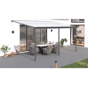 LANIT PLAST, s.r.o. hliníková pergola LANITPLAST WALL 43 FSX antracit + čirý PC LG4313