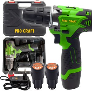 Procraft PA12Li 12V - akumulátorový šroubovák (s 2x 2,0 Ah akumulátory a nabíječkou)