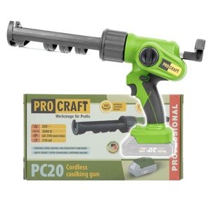 Procraft PC20bb 20V - akumulátorová vytlačovací pistole (bez akumulátoru a nabíječky)