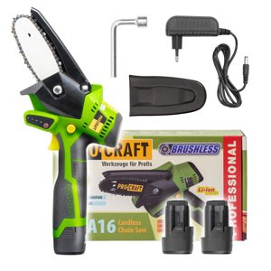 Procraft PKA16 16V SET - akumulátorová ruční pilka (s 2x 2,0 Ah akumulátory a nabíječkou)