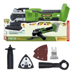 Procraft PMT20bb 20V - akumulátorová multifunkční oscilační bruska (bez akumulátoru a nabíječky)