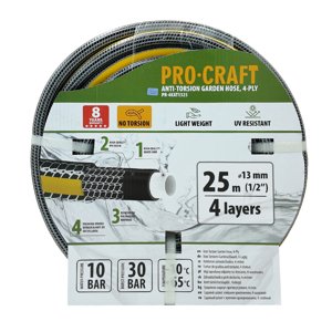 Procraft PR-4KAT1325 - černo-žlutá zahradní hadice