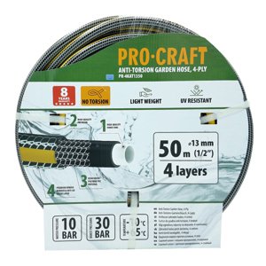Procraft PR-4KAT1350 - černo-žlutá zahradní hadice