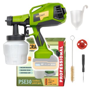Procraft PSE30bb 20V - akumulátorová stříkací pistole (bez akumulátoru a nabíječky)