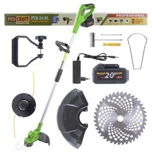 Procraft PTA24 BL 20V - akumulátorový vyžínač (s 3,0 Ah akumulátorem a nabíječkou)