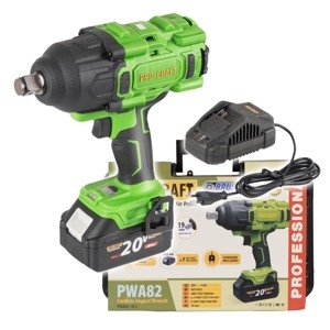Procraft PWA82 1b 20V - akumulátorový rázový utahovák (s 4,0 Ah akumulátorem a nabíječkou)