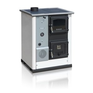 Kuchyňská kamna / kotel s výměníkem TEMY PRO 18 kW - levá, bílá