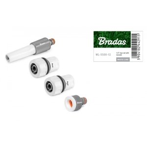 BRADAS Zavlažovací 4 dílný komplet White Line pro hadici 3/4"