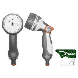 Kovová 7funkční nastavitelná zavlažovací pistole BRADAS White Line SMOOTH CONTROL WL-EN56M