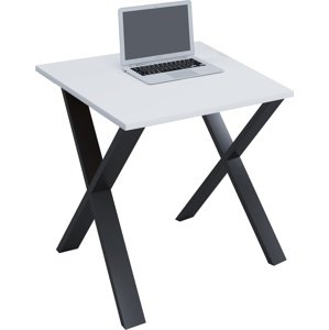 VCM Stůl Lona 80x50 X-nohy, bílý
