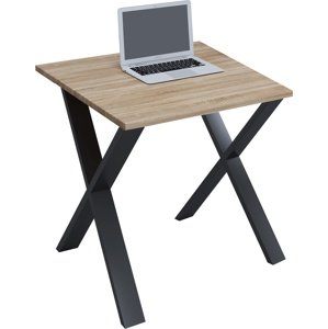VCM Stůl Lona 80x50 X-nohy, dub sonoma