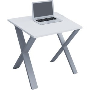 VCM Stůl Lona 80x80 X-nohy, bílý