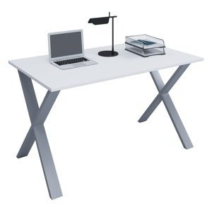 VCM Stůl Lona 110x80 X-nohy, bílý