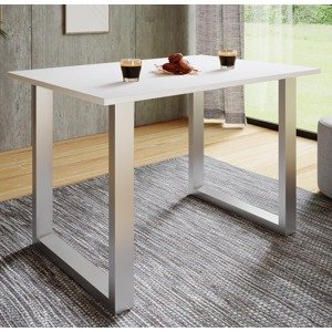 Jídelní stůl Xona 140x80 U-nohy, bílý