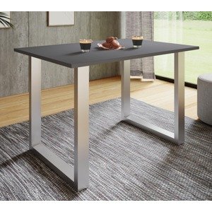 Jídelní stůl Xona 140x80 U-nohy, antracit