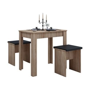 VCM Jídelní stůl set "Esal L" 80x50 dub sonoma