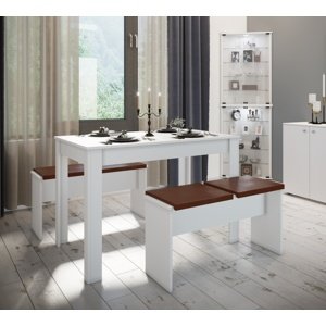 VCM Jídelní sada Esal XXL 110x70, bílá