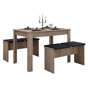 VCM Jídelní stůl set "Esal XL",  sonoma dub