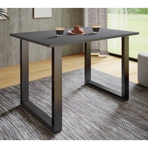 Jídelní stůl Xona 140x80 U-nohy, antracit