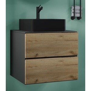 2dílná umyvadlová skříňka Lendas BL S 60 cm, antracit