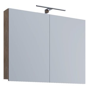 VCM LED zrcadlová skříňka 80 cm VCB 1, dub sonoma