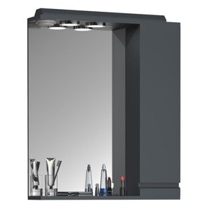 Zrcadlová skříňka Silora L 60 cm, antracitová