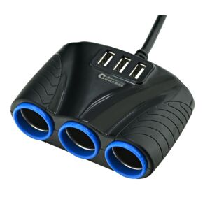 Roztrojka 12/24 V s 3 x USB konektorem