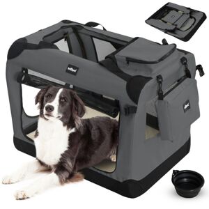 Leopet Přepravní box pro psy XL, 81,3 x 58 x 58 cm, antracit