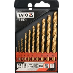 Sada vrtáků do železa HSS-TiN 10ks 1-10mm