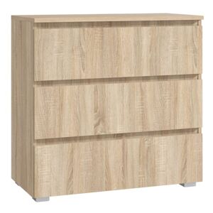 Komoda se třemi zásuvkami 80 cm, dub sonoma