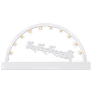 MAXXIVA® 86214 Metall Lichterbogen Schwibbogen 10 LED warm weiß Batterie Timer Weihnachten